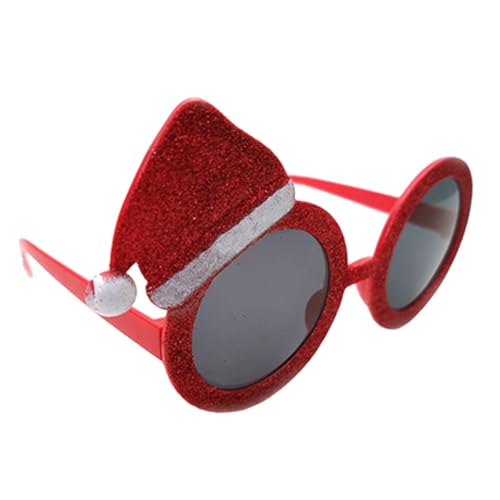 zwxqe Weihnachtsbrille, Weihnachtsdekorationsbrille, niedliche Weihnachtsmann-Rentier-Weihnachtsbaum-Hut-Brille, Weihnachtsbrille – Foto-Requisiten und Kostümzubehör für Urlaubsspaß von zwxqe