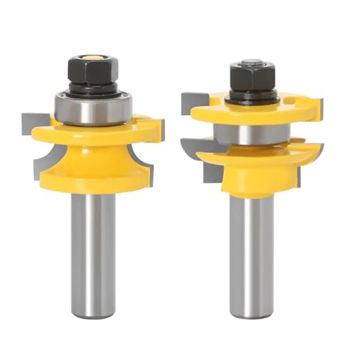 2 teile/satz 1/2 zoll Schaft Hartmetall Nut und Feder Router Bits for Holzbearbeitung Zapfen Joint Rand Banding Router bit Set von zyzZSRHZYZ