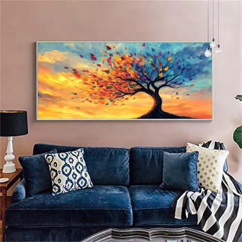 Diamond Painting Abstraktion Diamond Painting Erwachsene Groß 80x200cm Diamant Painting Bilder Baum(3)Diamond Painting Kinder DIY Full Diamant Kunst Malerei Set Zimmer Deko,Geschenke für Frauen X-52 von zzgoanguo