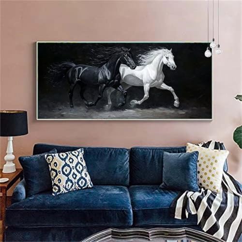 Diamond Painting Ehepaar Diamond Painting Erwachsene Groß 70x200cm Diamant Painting Bilder Pferd Diamond Painting Kinder DIY Full Diamant Kunst Malerei Set Zimmer Deko, Geschenke für Frauen X-328 von zzgoanguo