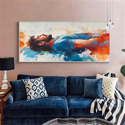 Diamond Painting Erwachsene/Kinder, Abstraktion Diamond Painting Mann Malen nach Zahlen Groß Diamant Cross Stickerei Malerei Diamant Painting Bilder für Deko Wohnzimmer MädchenGeschenk 80x200cm X-39 von zzgoanguo