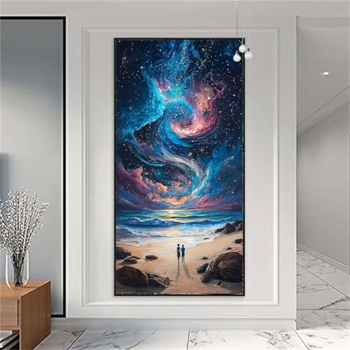 Diamond Painting Erwachsene/Kinder, Ehepaar Diamond Painting Phantasie Malen nach Zahlen Groß Full Diamant Malerei Diamant Painting Bilder Set für Deko Wohnzimmer MädchenGeschenk 30x75cm X-948 von zzgoanguo