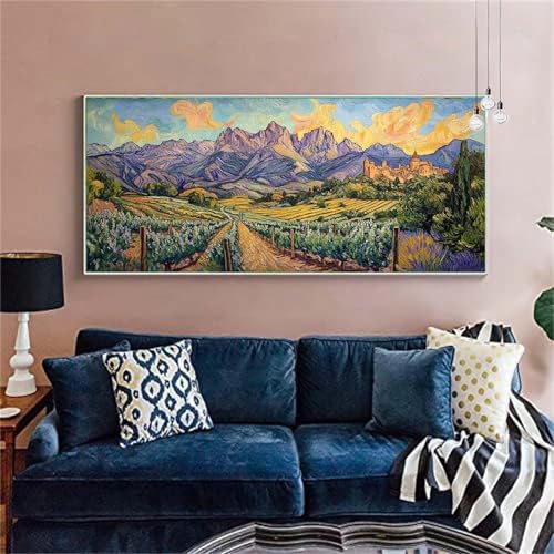 Diamond Painting Erwachsene/Kinder, Graffiti Diamond Painting Landschaft Malen nach Zahlen Groß Full Diamant Malerei Diamant Painting Bilder Set für Deko Wohnzimmer MädchenGeschenk 50x100cm X-465 von zzgoanguo