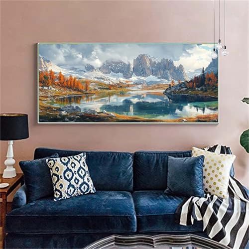 Diamond Painting Erwachsene/Kinder, Herbst Diamond Painting Landschaft Malen nach Zahlen Groß Full Diamant Malerei Diamant Painting Bilder Set für Deko Wohnzimmer MädchenGeschenk 80x200cm X-339 von zzgoanguo