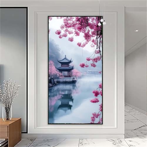 Diamond Painting Erwachsene/Kinder, Japan Diamond Painting Landschaft Malen nach Zahlen Groß Full Diamant Malerei Diamant Painting Bilder Set für Deko Wohnzimmer MädchenGeschenk 100x200cm X-954 von zzgoanguo