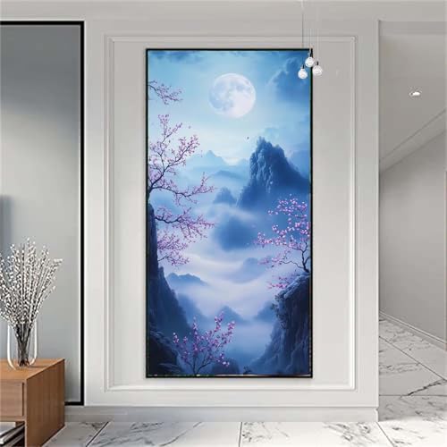 Diamond Painting Erwachsene/Kinder, Japan Diamond Painting Landschaft Malen nach Zahlen Groß Full Diamant Malerei Diamant Painting Bilder Set für Deko Wohnzimmer MädchenGeschenk 100x200cm X-963 von zzgoanguo