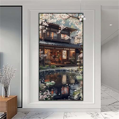 Diamond Painting Erwachsene/Kinder, Landschaft Diamond Painting Japan Malen nach Zahlen Groß Full Diamant Malerei Diamant Painting Bilder Set für Deko Wohnzimmer MädchenGeschenk 100x200cm X-849 von zzgoanguo