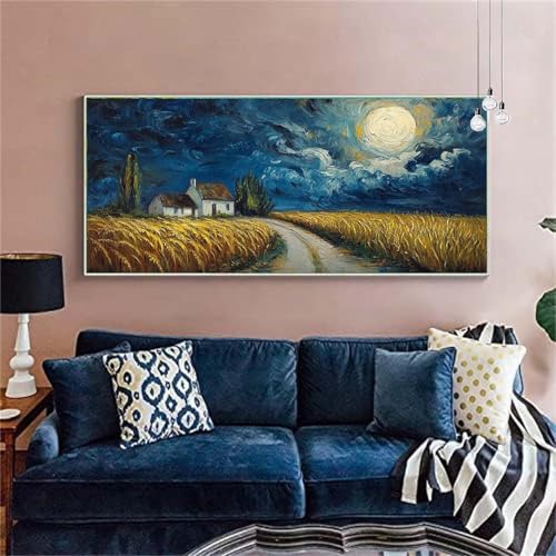 Diamond Painting Erwachsene/Kinder, Landschaft Diamond Painting Landleben Malen nach Zahlen Groß Full Diamant Malerei Diamant Painting Bilder Set für Deko Wohnzimmer MädchenGeschenk 20x50cm X-258 von zzgoanguo