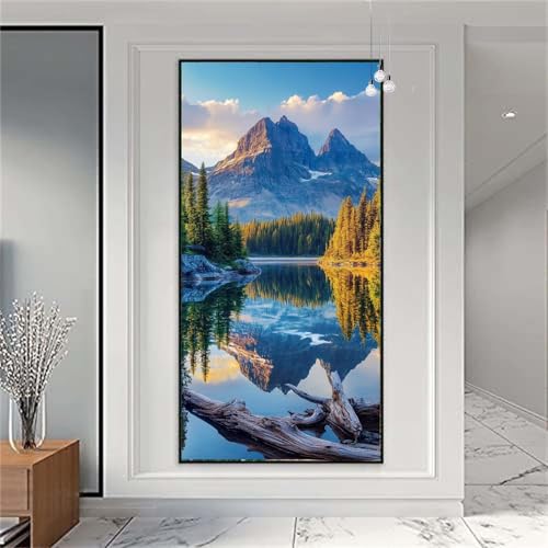 Diamond Painting Erwachsene/Kinder, Landschaft Diamond Painting See Malen nach Zahlen Groß Diamant Cross Stickerei Malerei Diamant Painting Bilder für Deko Wohnzimmer MädchenGeschenk 100x200cm X-834 von zzgoanguo