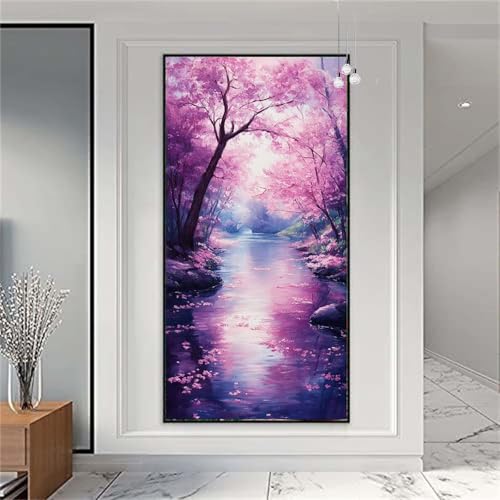 Diamond Painting Erwachsene/Kinder, Landschaft Diamond Painting Wald Malen nach Zahlen Groß Full Diamant Malerei Diamant Painting Bilder Set für Deko Wohnzimmer MädchenGeschenk 100x200cm X-864 von zzgoanguo