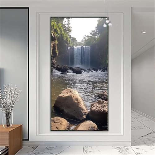 Diamond Painting Erwachsene/Kinder, Landschaft Diamond Painting Wasserfall Malen nach Zahlen Groß Full Diamant Malerei Diamant Painting Bilder für Deko Wohnzimmer MädchenGeschenk 100x200cm X-846 von zzgoanguo