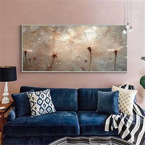 Diamond Painting Erwachsene/Kinder, Löwenzahn Diamond Painting Wasser Malen nach Zahlen Groß Full Diamant Malerei Diamant Painting Bilder Set für Deko Wohnzimmer MädchenGeschenk 90x180cm X-321 von zzgoanguo