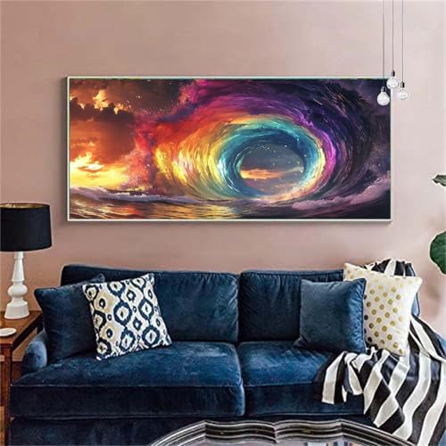 Diamond Painting Erwachsene/Kinder, Phantasie Diamond Painting Landschaft(4)Malen nach Zahlen Groß Full Diamant Malerei Diamant Painting Bilder für Deko Wohnzimmer MädchenGeschenk 100x200cm X-285 von zzgoanguo