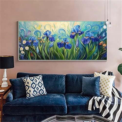 Diamond Painting Erwachsene/Kinder,Abstraktion Diamond Painting Blume Malen nach Zahlen Groß Diamant Cross Stickerei Malerei Diamant Painting Bilder Deko Wohnzimmer MädchenGeschenk 100x200cm X-27 von zzgoanguo