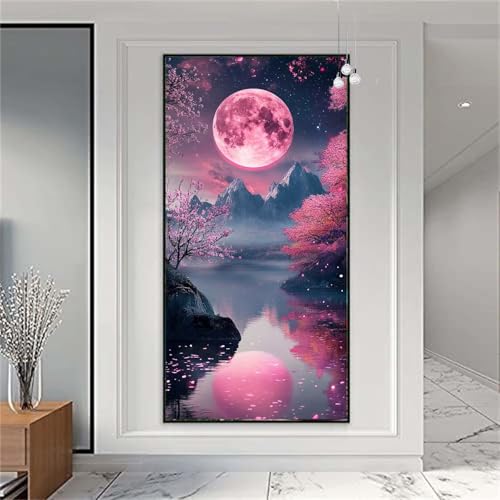 Diamond Painting Erwachsene/Kinder,Japan Diamond Painting Landschaft Malen nach Zahlen Groß Diamant Cross Stickerei Malerei Diamant Painting Bilder Deko Wohnzimmer MädchenGeschenk 40x80cm X-960 von zzgoanguo