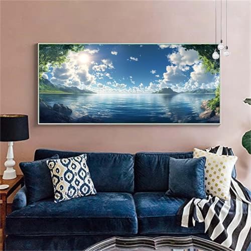 Diamond Painting Erwachsene/Kinder,Landschaft Diamond Painting Meer(7)Malen nach Zahlen Groß Full Diamant Cross Stickerei Malerei Diamant Painting Bilder Deko Wohnzimmer MädchenGeschenk 20x50cm X-189 von zzgoanguo