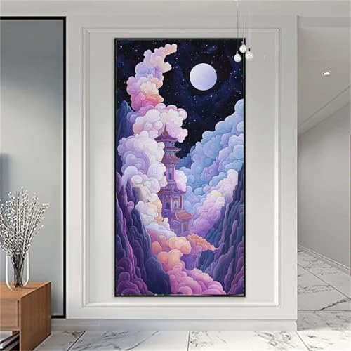 Diamond Painting Erwachsene/Kinder,Landschaft Diamond Painting Zeichentrickfilm Malen nach Zahlen Groß Full Diamant Malerei Diamant Painting Bilder für Deko Wohnzimmer MädchenGeschenk 100x200cm X-837 von zzgoanguo