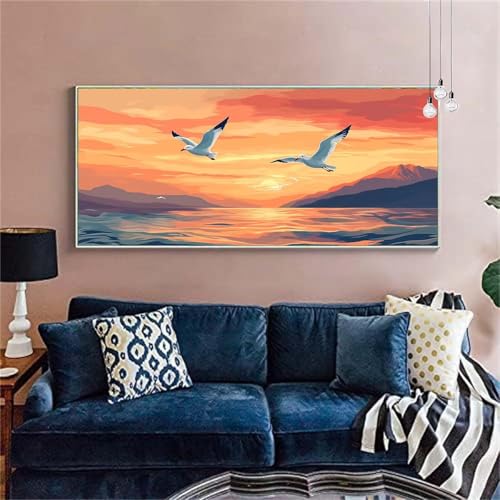 Diamond Painting Erwachsene/Kinder,Paar Diamond Painting Vogel Malen nach Zahlen Groß Full Diamant Cross Stickerei Malerei DIY 5D Diamant Painting Bilder Deko Wohnzimmer MädchenGeschenk 30x75cm X-333 von zzgoanguo