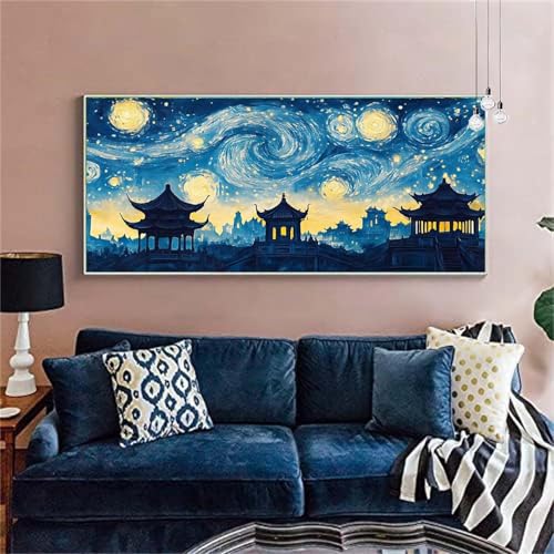 Diamond Painting Erwachsene Groß 100x200cm Abstraktion Diamant Painting Bilder Haus Diamond Painting Kinder DIY Vollbohrer Diamant Malerei mit Diamond Painting Zubehör Stickerei Set Bastelset X-23 von zzgoanguo