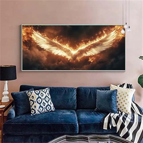 Diamond Painting Erwachsene Groß 100x200cm Flügel Diamant Painting Bilder Vogel Diamond Painting Kinder DIY Diamant Malerei mit Diamond Painting Zubehör Mosaikherstellung Stickerei Bastelset X-20 von zzgoanguo