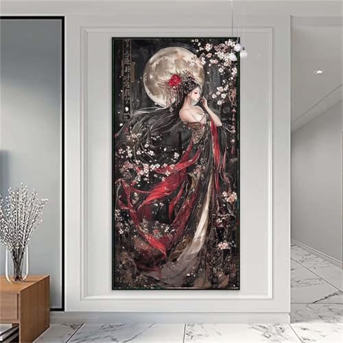 Diamond Painting Erwachsene Groß 100x200cm Frau. Diamant Painting Bilder Japanisch Diamond Painting Kinder DIY Vollbohrer Diamant Malerei mit Diamond Painting Zubehör Stickerei Set Bastelset X-932 von zzgoanguo