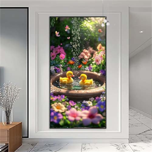 Diamond Painting Erwachsene Groß 100x200cm Paar Diamant Painting Bilder Ente Diamond Painting Kinder Vollbohrer Diamant Malerei mit Diamond Painting Zubehör Mosaikherstellung Stickerei Bastelset X-950 von zzgoanguo