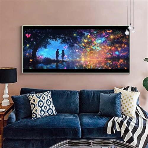 Diamond Painting Erwachsene Groß 100x200cm Paar Diamant Painting Bilder Phantasie Diamond Painting Kinder DIY Vollbohrer Diamant Malerei mit Diamond Painting Zubehör Stickerei Bastelset X-329 von zzgoanguo