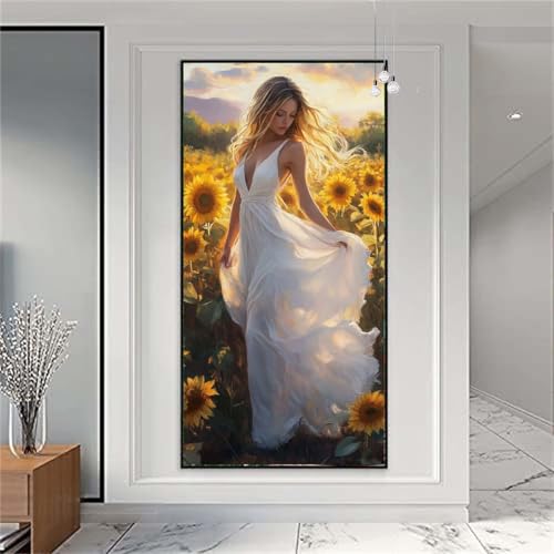 Diamond Painting Erwachsene Groß 20x50cm Frau. Diamant Painting Bilder Blume Diamond Painting Kinder DIY Diamant Malerei mit Diamond Painting Zubehör Mosaikherstellung Stickerei Bastelset X-920 von zzgoanguo