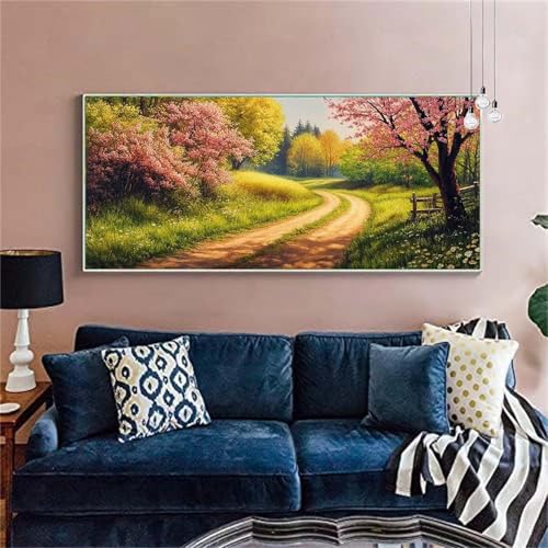 Diamond Painting Erwachsene Groß 20x50cm Landschaft Diamant Painting Bilder Landleben(4)Diamond Painting Kinder Diamant Malerei mit Diamond Painting Zubehör Mosaikherstellung Stickerei Bastelset X-257 von zzgoanguo