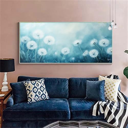 Diamond Painting Erwachsene Groß 20x50cm Löwenzahn Diamant Painting Bilder Blume Diamond Painting Kinder DIY Vollbohrer Diamant Malerei mit Diamond Painting Zubehör Stickerei Set Bastelset X-320 von zzgoanguo