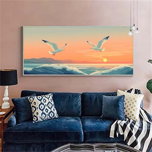 Diamond Painting Erwachsene Groß 20x50cm Pärchen Diamant Painting Bilder Vogel Diamond Painting Kinder DIY Diamant Malerei mit Diamond Painting Zubehör Mosaikherstellung Stickerei Bastelset X-332 von zzgoanguo