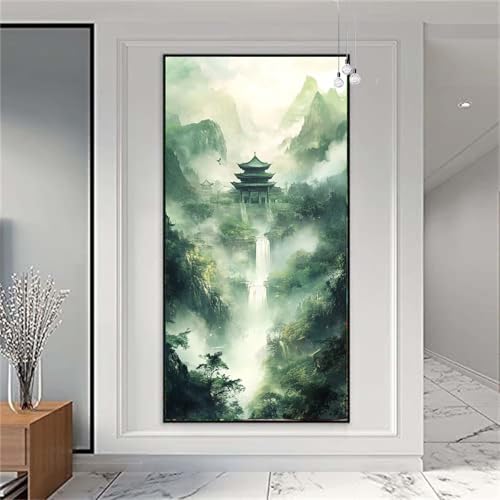 Diamond Painting Erwachsene Groß 30x75cm Japan Diamant Painting Bilder Landschaft Diamond Painting Kinder DIY Vollbohrer Diamant Malerei mit Diamond Painting Zubehör Stickerei Bastelset X-956 von zzgoanguo