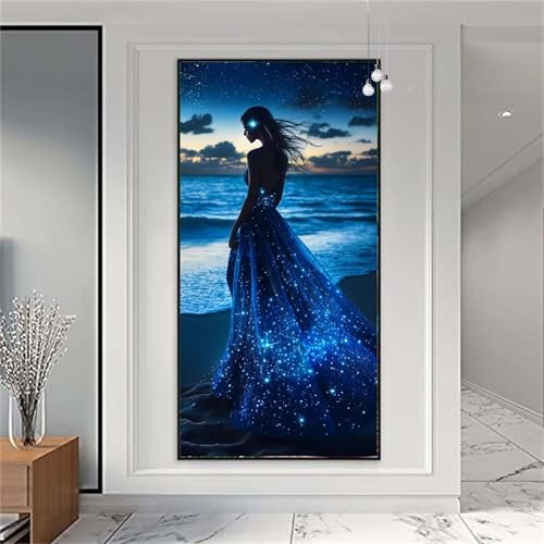 Diamond Painting Erwachsene Groß 40x80cm Frau. Diamant Painting Bilder Fantasie Diamond Painting Kinder DIY Diamant Malerei mit Diamond Painting Zubehör Mosaikherstellung Stickerei Bastelset X-929 von zzgoanguo