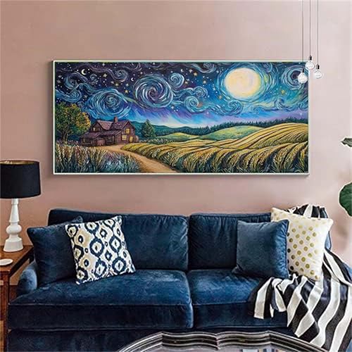 Diamond Painting Erwachsene Groß 80x200cm Abstraktion Diamant Painting Bilder Landleben(2)Diamond Painting Kinder DIY Diamant Malerei mit Diamond Painting Zubehör Mosaikherstellung Bastelset X-68 von zzgoanguo