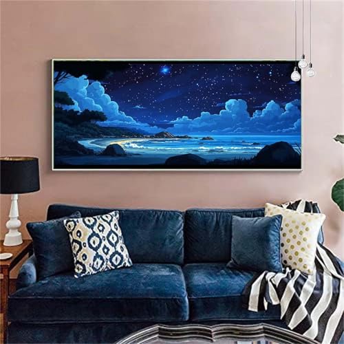 Diamond Painting Fantasie Diamond Painting Erwachsene Groß 30x75cm Diamant Painting Bilder Strand Diamond Painting Kinder DIY Full Diamant Kunst Malerei Set Zimmer Deko, Geschenke für Frauen X-280 von zzgoanguo