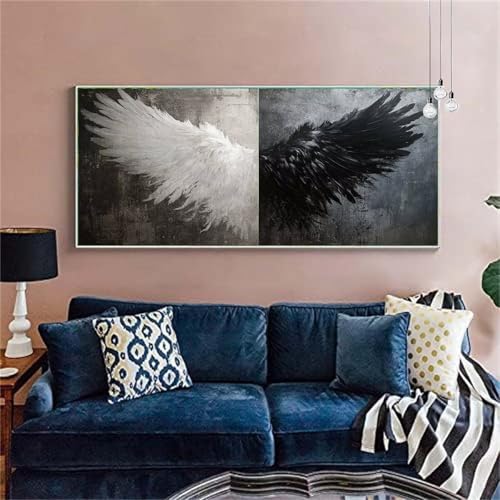 Diamond Painting Flügel Diamond Painting Erwachsene Groß 100x200cm Diamant Painting Bilder Teufel Diamond Painting Kinder DIY Full Diamant Kunst Malerei Set Zimmer Deko, Geschenke für Frauen X-19 von zzgoanguo