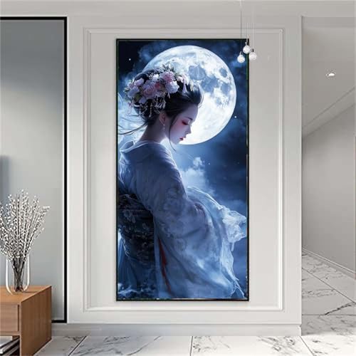 Diamond Painting Frau Diamond Painting Erwachsene Groß 20x50cm Diamant Painting Bilder Mond Diamond Painting Kinder Craft Diamant Kunst Malerei Stickerei Set Zimmer Deko, Geschenke für Frauen X-940 von zzgoanguo