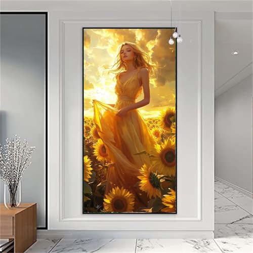 Diamond Painting Frau. Diamond Painting Erwachsene Groß 20x50cm Diamant Painting Bilder Blume Diamond Painting Kinder DIY Full Diamant Kunst Malerei Set Zimmer Deko, Geschenke für Frauen X-919 von zzgoanguo