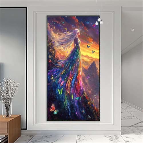 Diamond Painting Frau. Diamond Painting Erwachsene Groß 20x50cm Diamant Painting Bilder Fantasie Diamond Painting Kinder DIY Full Diamant Kunst Malerei Set Zimmer Deko, Geschenke für Frauen X-931 von zzgoanguo