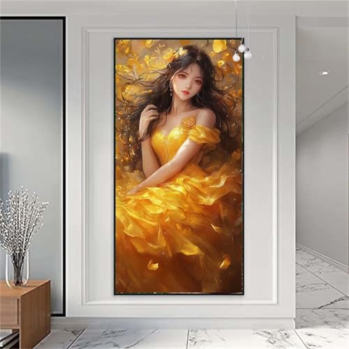 Diamond Painting Frau. Diamond Painting Erwachsene Groß 50x100cm Diamant Painting Bilder Schön Diamond Painting Kinder DIY Full Diamant Kunst Malerei Set Zimmer Deko, Geschenke für Frauen X-925 von zzgoanguo