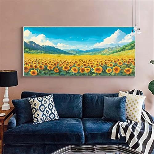 Diamond Painting Landschaft Diamond Painting Erwachsene Groß 100x200cm Diamant Painting Bilder Sonnenblume Diamond Painting Kinder Diamant Kunst Malerei Set Zimmer Deko,Geschenke für Frauen X-259 von zzgoanguo