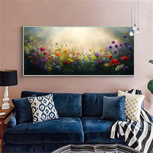 Diamond Painting Landschaft Diamond Painting Erwachsene Groß 20x50cm Diamant Painting Bilder Blume(2)Diamond Painting Kinder DIY Full Diamant Kunst Malerei Set Zimmer Deko,Geschenke für Frauen X-268 von zzgoanguo