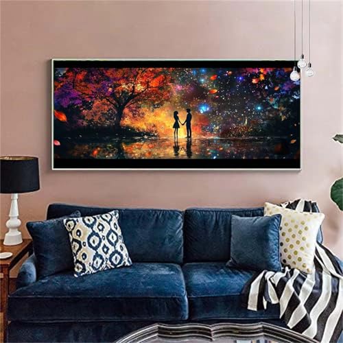 Diamond Painting Paar Diamond Painting Erwachsene Groß 20x50cm Diamant Painting Bilder Fantasie Diamond Painting Kinder DIY Full Diamant Kunst Malerei Set Zimmer Deko, Geschenke für Frauen X-331 von zzgoanguo