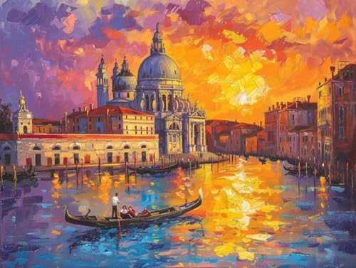 Diamond Painting Venedig Set für Erwachsene groß xxl 25x30cmDiamant Painting Landschaft Malen nach Zahlen Anfänger,Full Rund Drill Diamant Malerei Kunst Kit für Wand Home Decor Geschenk 25x30cm Q474 von zzgoanguo