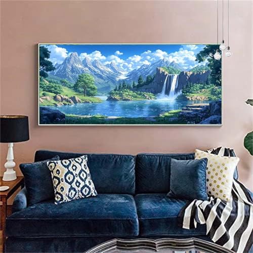 Diamond Painting Wasserfall Diamond Painting Erwachsene Groß 20x50cm Diamant Painting Bilder Landschaft Diamond Painting Kinder Full Diamant Kunst Malerei Set Zimmer Deko,Geschenke für Frauen X-325 von zzgoanguo