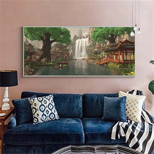 Diamond Painting Wasserfall Diamond Painting Erwachsene Groß 30x75cm Diamant Painting Bilder Landschaft Diamond Painting Kinder Full Diamant Kunst Malerei Set Zimmer Deko,Geschenke für Frauen X-322 von zzgoanguo