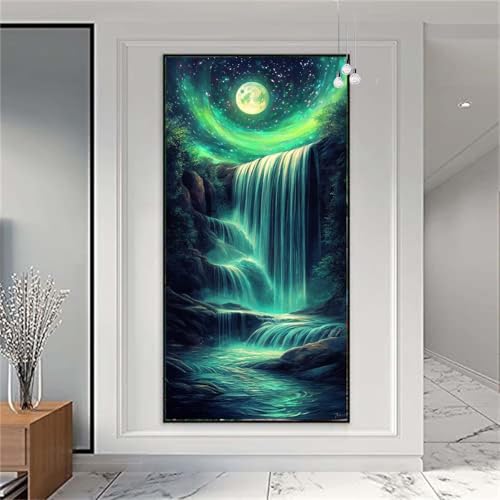 Diamond Painting Wasserfall Diamond Painting Erwachsene Groß 40x80cm Diamant Painting Bilder Landschaft Diamond Painting Kinder Craft Diamant Kunst Malerei Set Zimmer Deko, Geschenke für Frauen X-946 von zzgoanguo